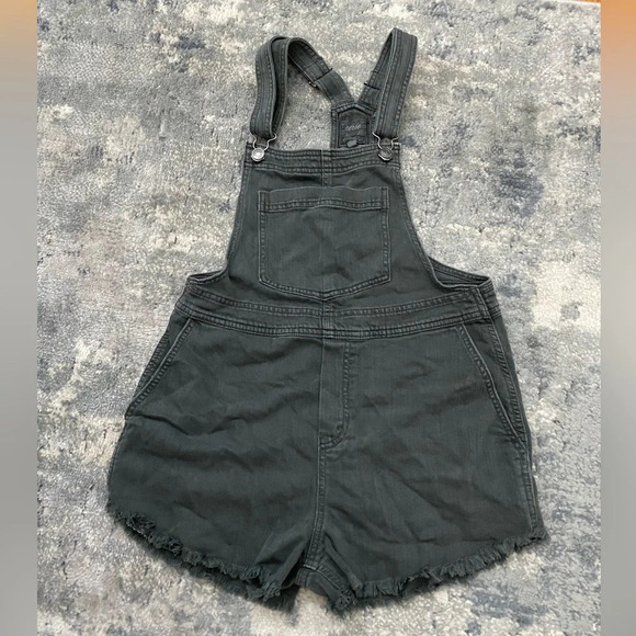 aerie Denim - Aerie Stonewashed Jean Overalls, SZ XS, Black